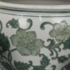 BM335633_1_b1f14422-18c7-4906-98c4-6fca130f46e0 Hely 3 Planter Set, Green White Floral Glazed Ceramic 16, 12, 8 Inch
