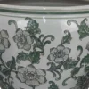 BM335634_1_bf788f04-488e-46c3-a9a8-4290e92bfe27 Hely 3 Planter Set, Green Vine Pattern Gray Ceramic 20, 14, 10 Inch