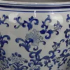 BM335635_1_7922dbda-6fe4-4451-aa66-2e329620ada5 Hely 3 Planter Set, Blue Floral Vine Off White Ceramic 20, 14, 10 Inch