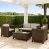 BM335691_5_743641ff-8cab-4fea-a047-32eb6a5d1755 Perie 4 Piece Outdoor Sofa Chair and Table Set, Brown Rattan, White