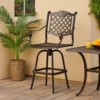 BM335724_5 Outdoor Barstool Chair, Swivel Function, Coppertone Aluminium Finish