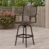 BM335724_8 Outdoor Barstool Chair, Swivel Function, Coppertone Aluminium Finish