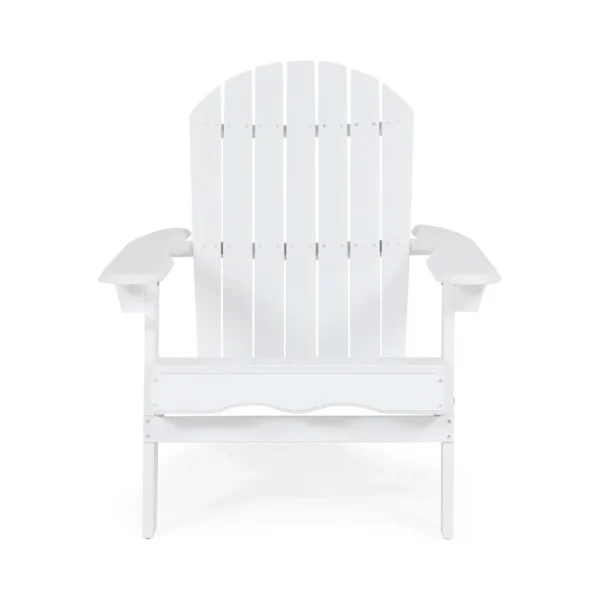 BM335756_1_85914527-8f5b-4fe4-9b9e-603e54ee155f Libo Outdoor Adirondack Chair, Slatted Seat, Modern White Acacia Wood
