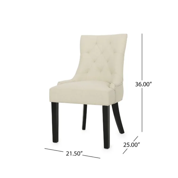 BM335763_4_48c857e6-9a26-4778-b475-b1837e924701 Chen Dining Chair Set of 2, Beige Fabric Upholstered Tufted Backrest