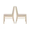 Orry Dining Side Chair Set of 2, Beige Roped Back, Acacia Wood