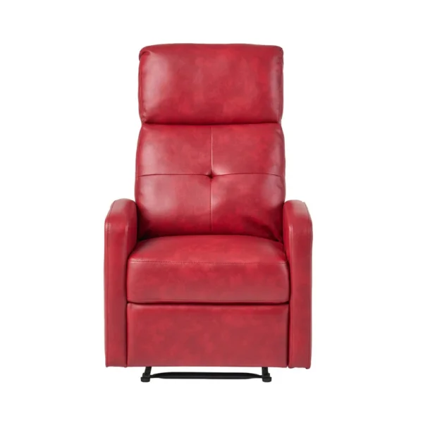 BM335791_1_1cc62fe8-b406-4d43-bc5f-86744b024768 Belz Manual Recliner Chair with Handle, Button Tufted Red Faux Leather