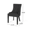 BM335822_4_3560249a-a827-4aca-bdb0-6a6e01c4e7a0 Chen Dining Chair Set of 2, Upholstered Tufted Backrest, Gray Fabric