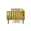 BM335823_3_ee453dee-9511-4113-a302-73aefdcbca1e Clara Outdoor Daybed, Brown Wood Slat Back, 68 Inch Green Fabric