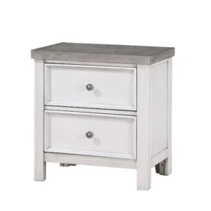 BM335829_2_8f61ce9b-c86b-4346-9d4b-fe26821738c4 Amby Nightstand, 2 Drawers, Farmhouse Antique White, Gray Acacia Wood