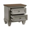 BM335832_1_0c89da8c-2fa1-47bd-b1c3-6f0021f12ce8 Giny Nightstand, 2 Drawers, Brown and Antique Gray Acacia Wood Top