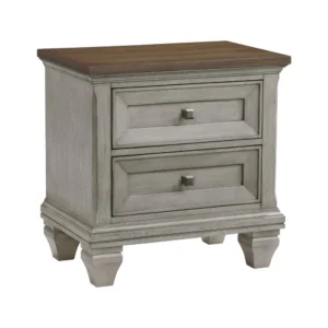 BM335832_c6b49f5e-af61-45a6-898d-64dc5e763fd5 Giny Nightstand, 2 Drawers, Brown and Antique Gray Acacia Wood Top