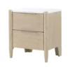 BM335835_3_800566f4-c444-4872-9d72-bbe4a1b8fe19 Maty Nightstand, 2 Drawers, White Marble Top, Light Oak Brown Ceruse