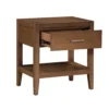 BM335838_1_0188e477-a7f9-4352-b57d-daf1c12cf89e Evi Nightstand, 1 Drawer w Lower Open Shelf, Brushed Rich Brown Wood