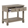 Cely Nightstand, 2 Drawers with Lower Open Shelf, Gray Oak Veneer