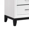 BM335853_3_e98ae043-103b-43f3-b852-d1e472dbd410 Ameya Nightstand, 2 Drawers w Chrome Handles, White and Black, 25 Inch