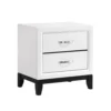 BM335853_6a0e0a62-13d7-406d-85a9-04b8d97e74f4 Ameya Nightstand, 2 Drawers w Chrome Handles, White and Black, 25 Inch