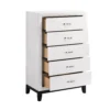 BM335855_1_ea75836f-7e27-408e-a673-0a92ea0b6b6b Ameya Tall Dresser Chest, 5 Drawers w Chrome Handles, White and Black