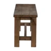 Rick Dining Bench, 52 Inch Transitional Natural Brown Rubberwood