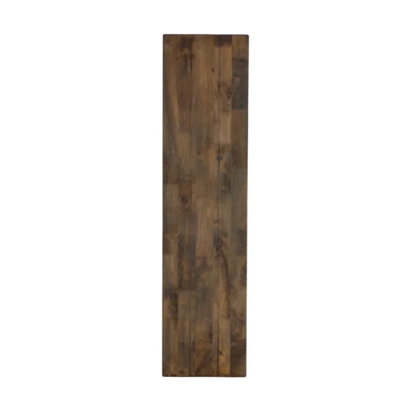 Rick Dining Bench, 52 Inch Transitional Natural Brown Rubberwood