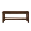 Lsy Counter Height Dining Bench, 64 Inch Dark Brown Wood Frame