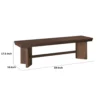 BM335876_4_b8a0ed69-678b-4b4b-8209-007ada215f93 Bloi Dining Bench, X Shaped Trestle Base, 59 Inch, Brown Wood Frame