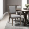 BM335879_5 Koa Dining Armchair Set of 2, Padded Seat and Back, Driftwood Brown