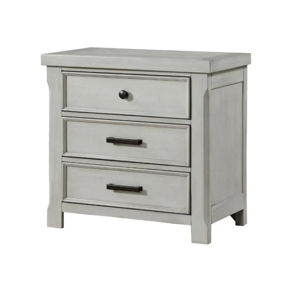BM335907_2_3c15d513-6e9b-49c8-8235-a41fa435ef98 Brok Nightstand, 3 Drawers, Light Gray Acacia Wood, Black Bar Handles