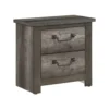 BM335910_7859140d-8d07-4271-9c38-0edcfe33f769 Nemy Nightstand, 2 Drawers, Gray Melamine Laminate, Drop Handles