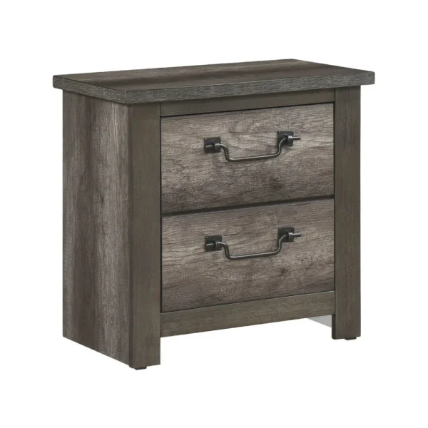 BM335910_7859140d-8d07-4271-9c38-0edcfe33f769 Nemy Nightstand, 2 Drawers, Gray Melamine Laminate, Drop Handles