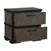 BM335913_1_9fa1c3bf-d466-42e9-9f97-9d1d0dd8b212 Acy Nightstand, 2 Drawers, Brownish Gray and Black Wood, Bar Handles