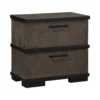 BM335913_54e13d69-fd4f-4602-b605-e2db61faca22 Acy Nightstand, 2 Drawers, Brownish Gray and Black Wood, Bar Handles