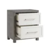 BM335922_1_d8565e13-b17e-43c4-9352-39f6d7aee011 Rowy Nightstand, 2 Drawer Polished Bar Handles, Ivory and Gray Veneer