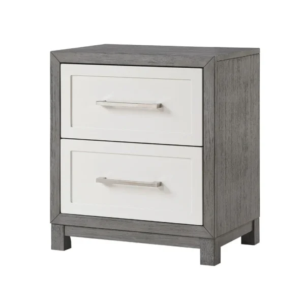 BM335922_3_baff0e15-b82c-43c5-ac35-0c9414b54fd6 Rowy Nightstand, 2 Drawer Polished Bar Handles, Ivory and Gray Veneer