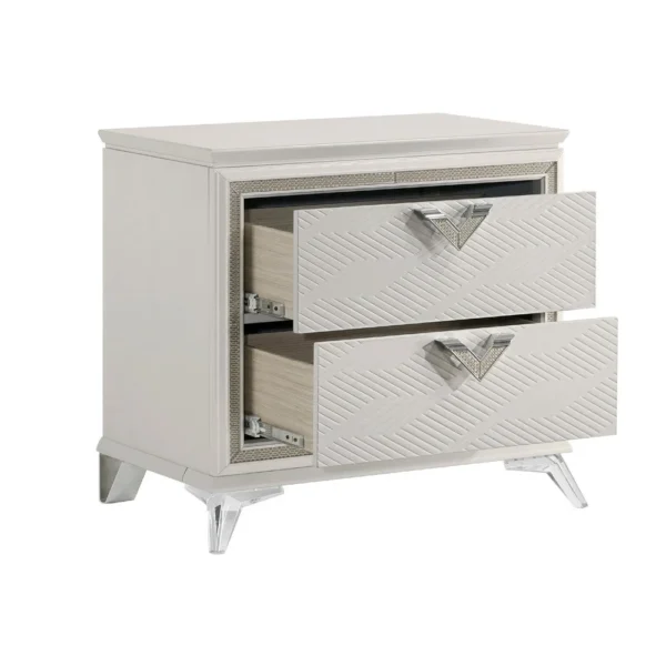 BM335928_1_58dbb870-1a38-4c5d-a631-534e9795fedc Dery Nightstand, 2 Drawers Chrome Triangle Handles, Gold White Wood