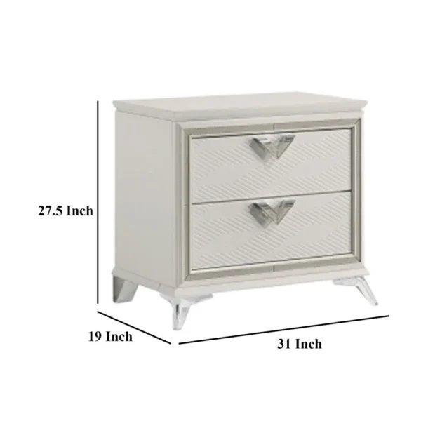 BM335928_4_4299cc8a-e902-4dc4-b14e-3c76cb36f7eb Dery Nightstand, 2 Drawers Chrome Triangle Handles, Gold White Wood