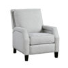 Berry Manual Push Back Recliner Chair, Gray Chenille Nailhead Trim