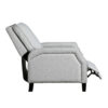 Berry Manual Push Back Recliner Chair, Gray Chenille Nailhead Trim