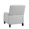 Berry Manual Push Back Recliner Chair, Gray Chenille Nailhead Trim