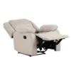 Chris Manual Pull Tab Recliner Chair, Tufted Oatmeal Beige Polyester