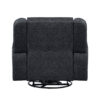 BM335937_3_6e5d8974-0b68-4e2e-bbbd-9cd3015f4057 Ruma Swivel Manual Reclining Chair w Tab Pull, Ebony Black Chenille