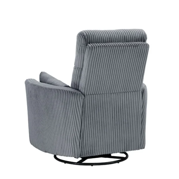 BM335947_2_5c0a750a-8f8f-4248-8fa4-af48ef851407 Rix Manual Swivel Glider Recliner Chair, 2 Pillows, Gray Corduroy