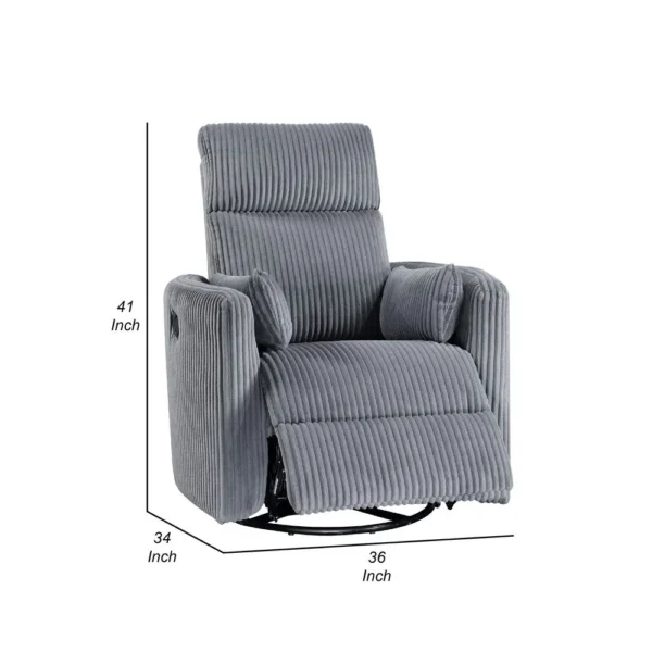 BM335947_4_ff550a1f-2c3a-406d-b85d-e02a73113d05 Rix Manual Swivel Glider Recliner Chair, 2 Pillows, Gray Corduroy