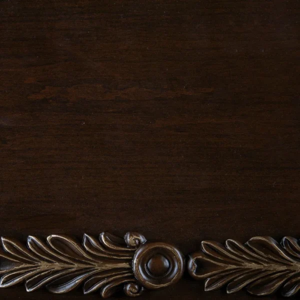 Hesar Side End Table, 28 Inch Marble, Cherry Brown Wood Cabriole Legs