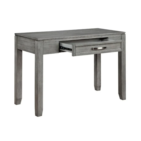 Thiem Writing Laptop Desk, 1 Drawer, Gray Wood Veneer, 42 Inch