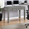 Thiem Writing Laptop Desk, 1 Drawer, Gray Wood Veneer, 42 Inch