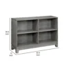 Thiem Cubby Bookcase, 43 Inch Wide 4 Shelves, Rustic Gray Veneer