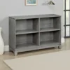 Thiem Cubby Bookcase, 43 Inch Wide 4 Shelves, Rustic Gray Veneer