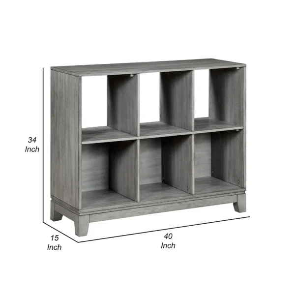 BM335960_4_f62cb92b-31ff-43a8-a9a3-b6144af77abb Thiem Cubby Bookcase, 6 Cube Style Shelves, Rustic Gray Veneer 40 Inch
