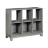 BM335960_633f2362-388e-43c5-b73f-34db348d1f8a Thiem Cubby Bookcase, 6 Cube Style Shelves, Rustic Gray Veneer 40 Inch