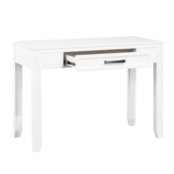 Thiem Writing Laptop Desk, 1 Drawer, White Veneer, 42 Inch